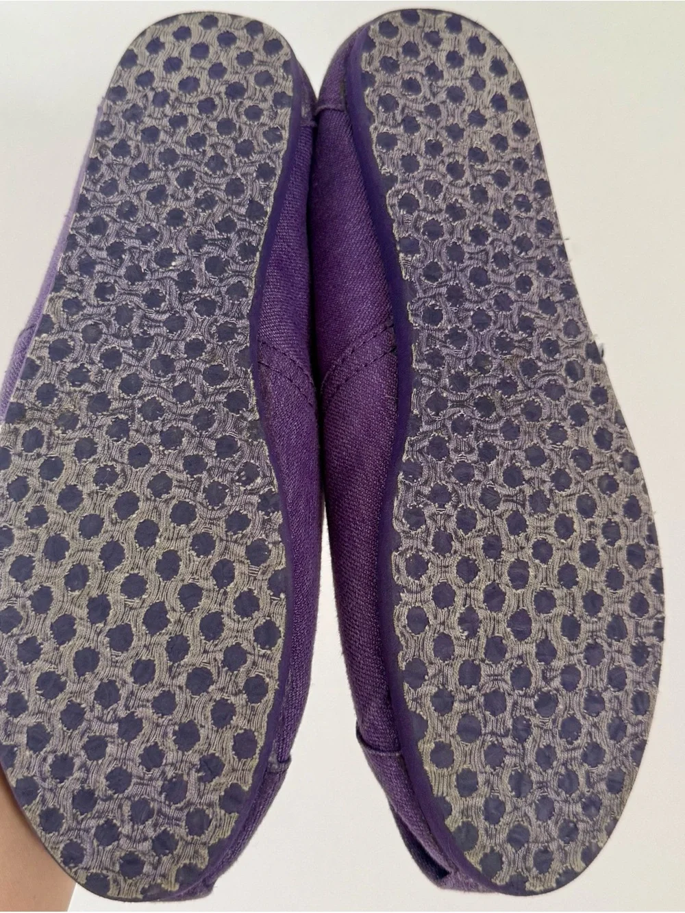 TOMS Purple Canvas Alpargata Slip On Classic Flats Espadrille Design 6.5 BTS